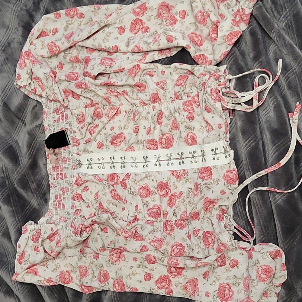 Willow and Root Vintage Floral Chiffon Top